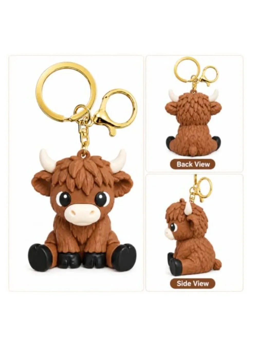 Highland Cow Keychain Bag Charm Cute Animal Keychain Party Favors